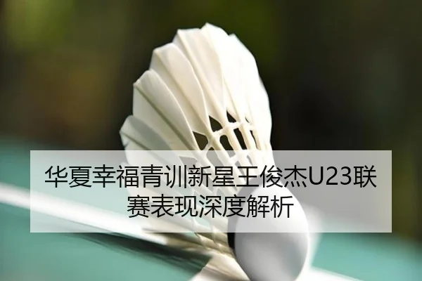 华夏幸福青训新星王俊杰U23联赛表现深度解析